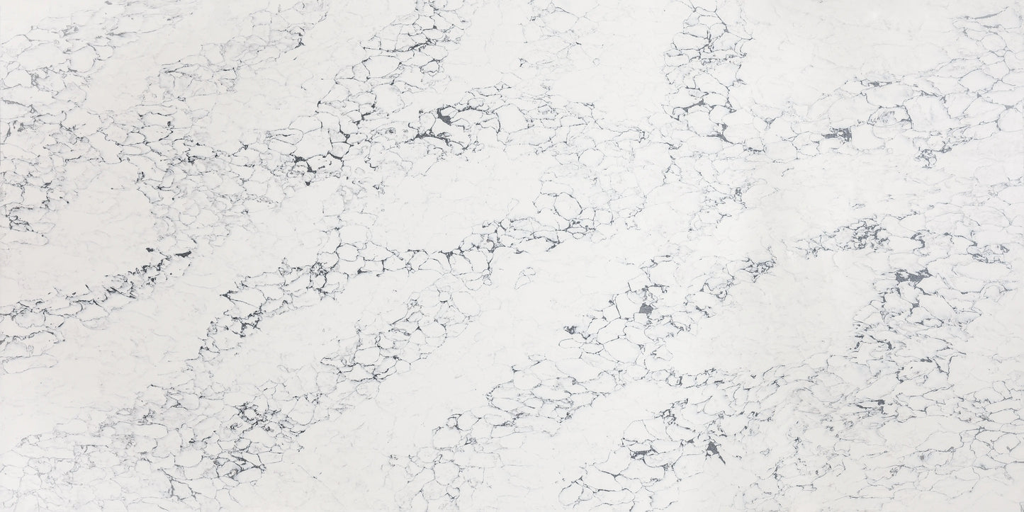 Comptoir en quartz 2 cm - 3cm TCE 4038 Charcoal Arabescato 63 x 126 po
