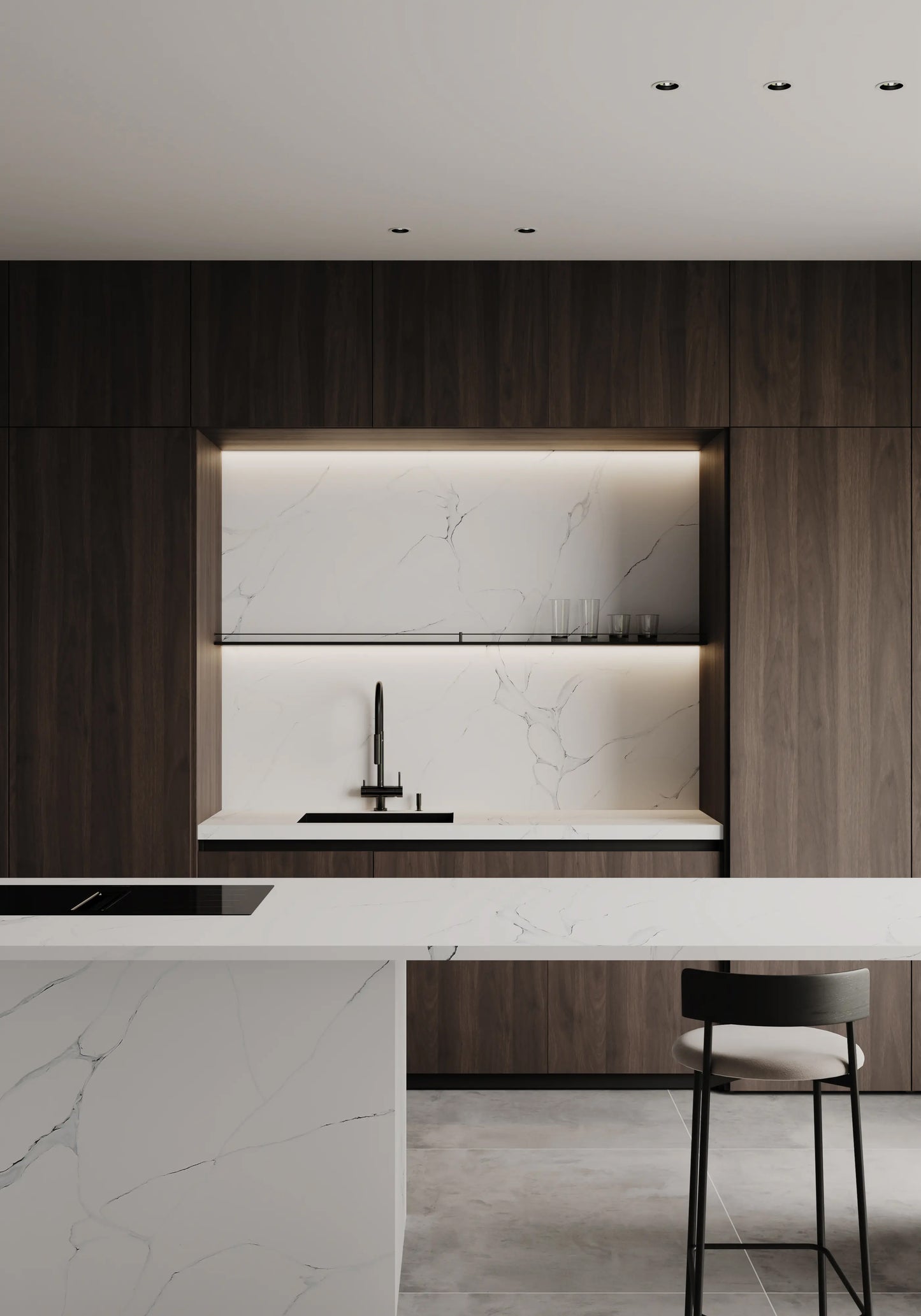 Countertop Quartz 2cm - 3cm TCE  4040 Arctic Flow 63x126 in
