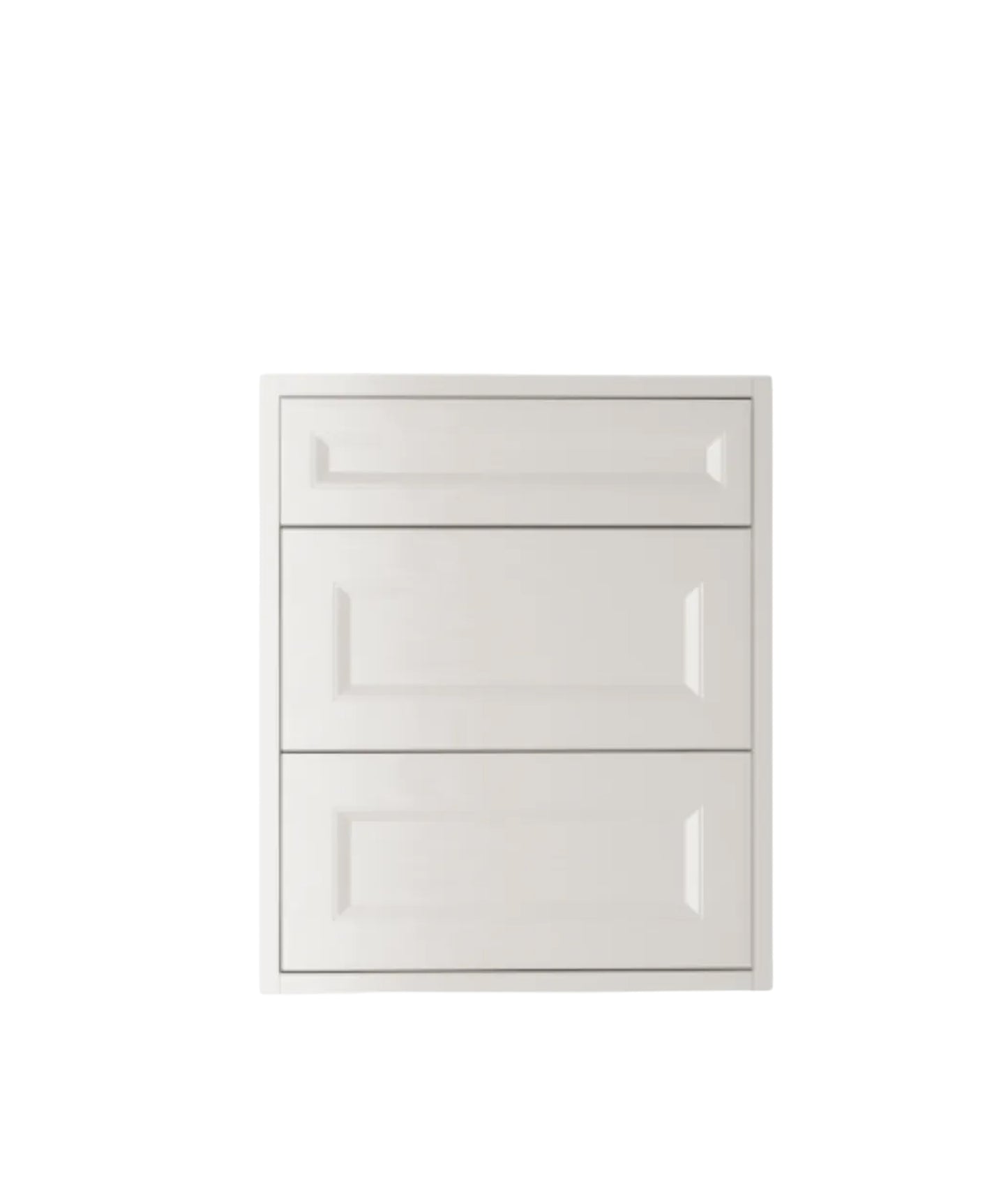 Shaker White Vanity 20 in. Suspended 2 Drawers with Countertop