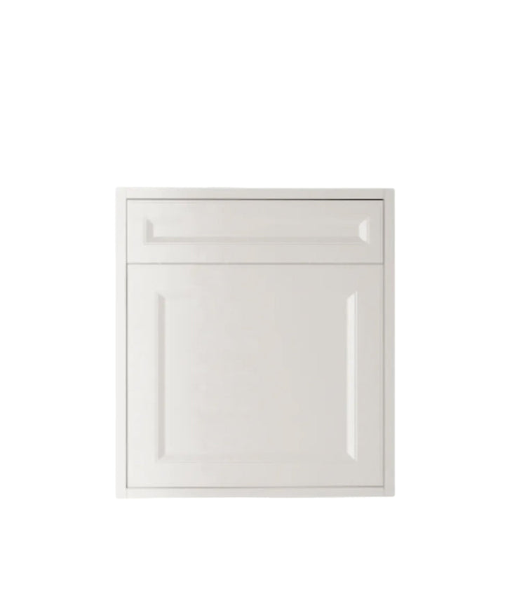 Shaker White Vanity 24 in. Suspended 1 Drawer with Countertop