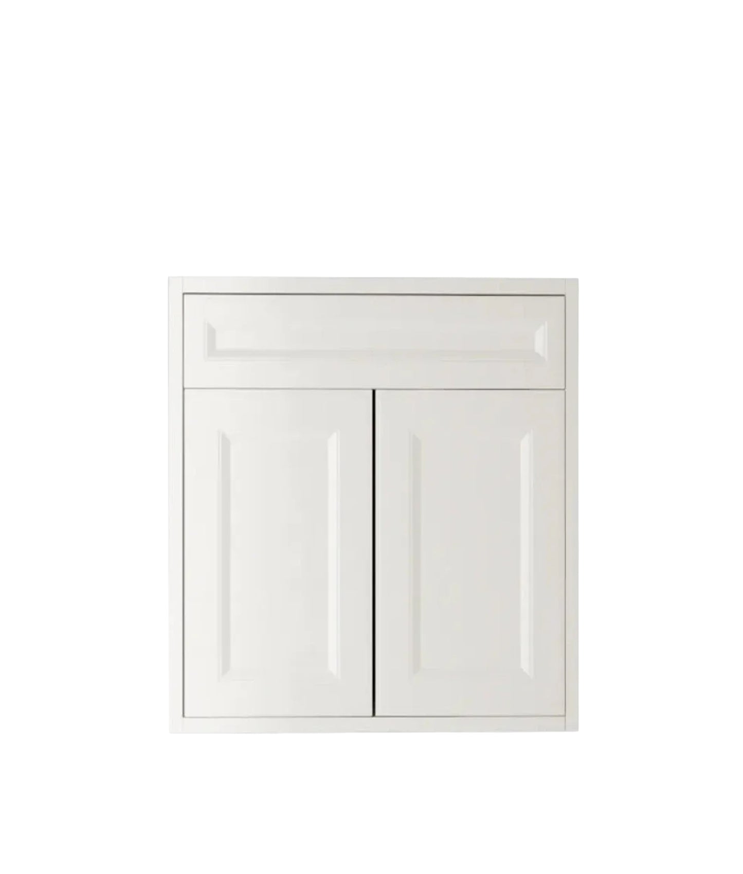 Meuble-lavabo suspendu blanc de 24 po avec 2 portes et comptoir