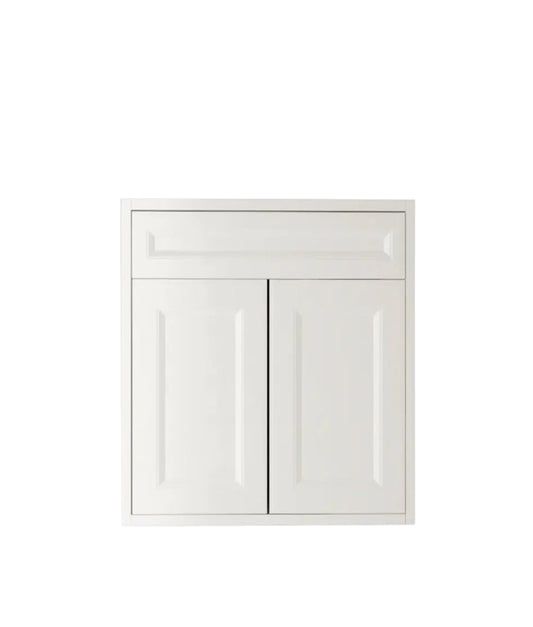 Meuble-lavabo suspendu blanc de 24 po avec 2 portes et comptoir