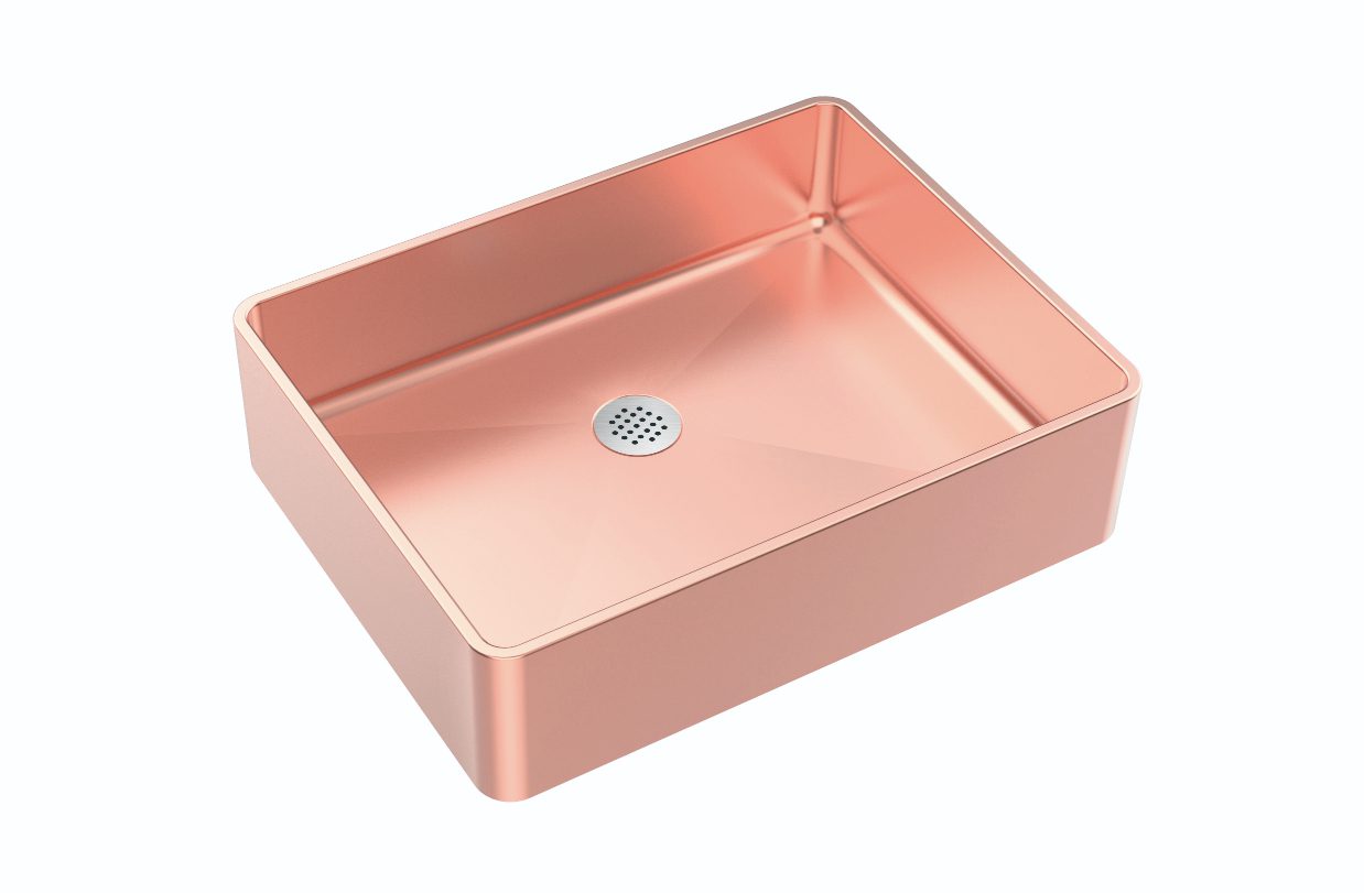 Nortrends Stainless Steel Handmade Vessel Sink Size: 480×370 mm – Rose Gold RR4837-YC ROSE GOLD